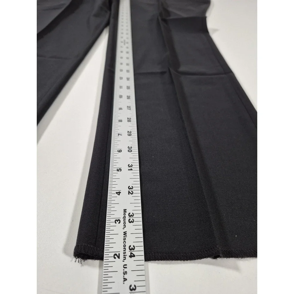 Giles & Jasper Dress Pants Mens 45x36 Black Wool Stretch Flat Front Modern Fit